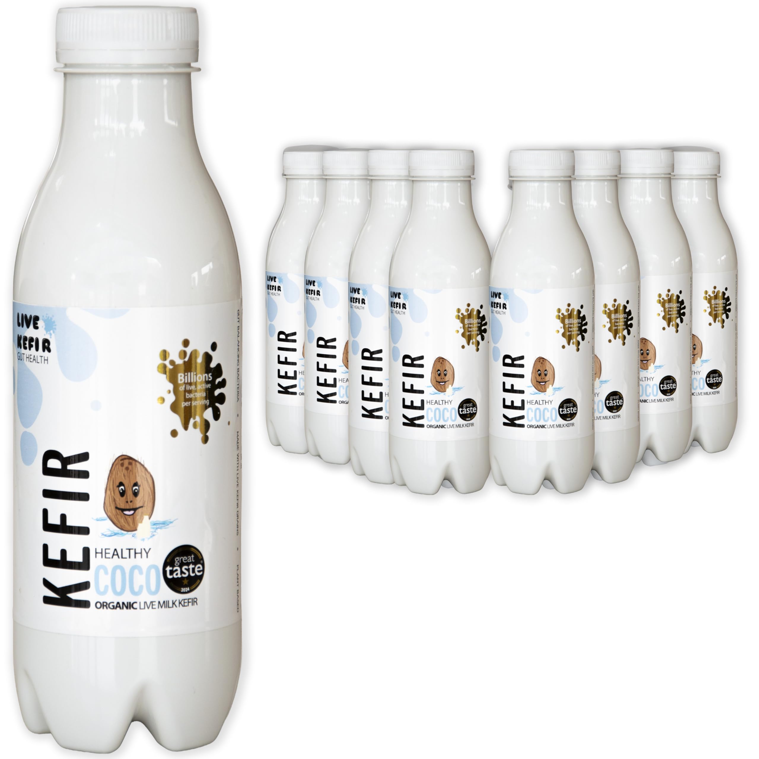 Healthy Coconut 8 Bottles of 500ml Coconut Kefir with 22 Approved Health Claims