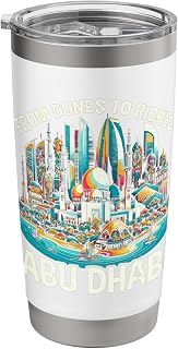 Abu Dhabi UAE Travel Vacation Country United Arab Emirates Stainless Steel Insulated Tumbler