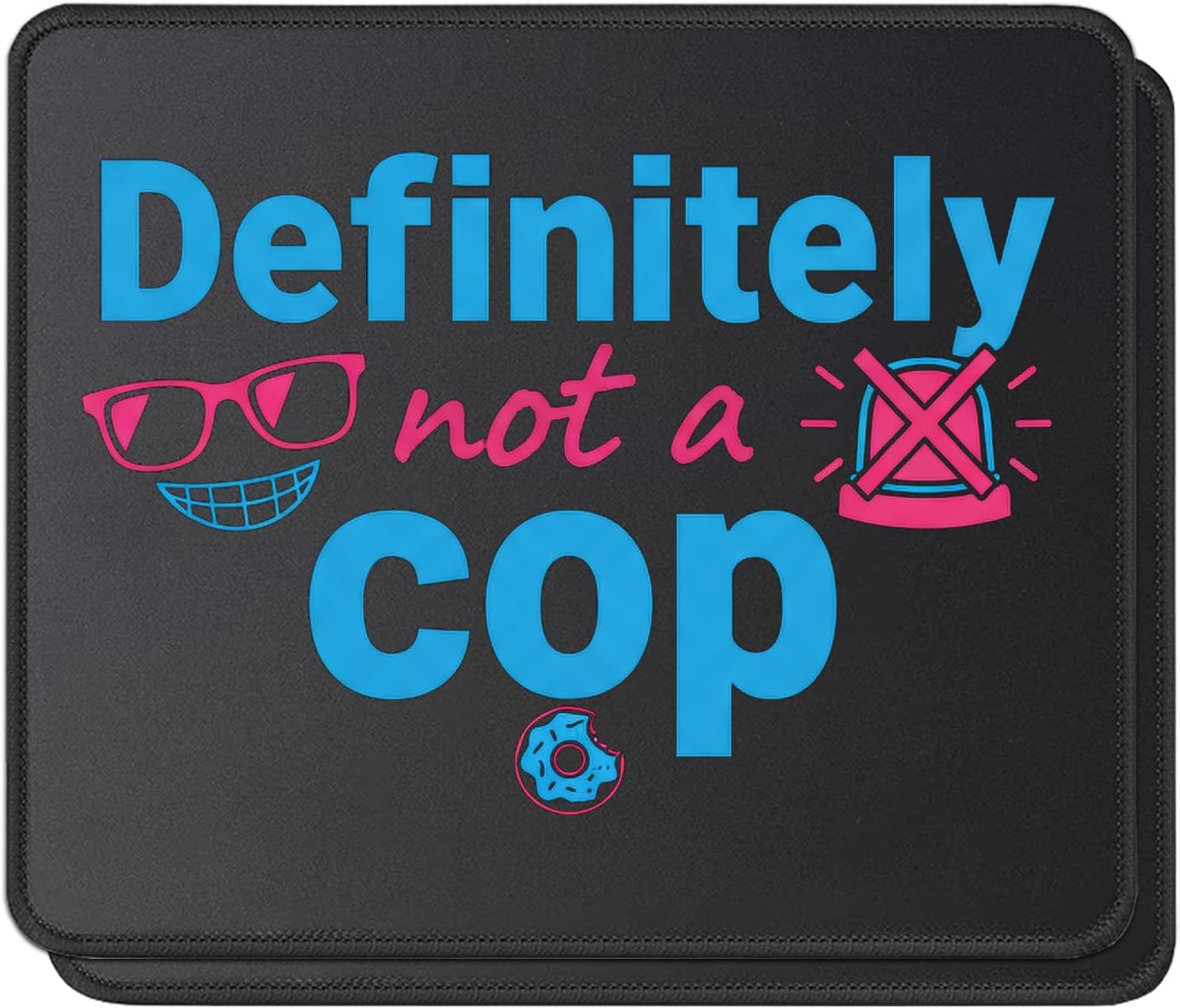 Definitely Not A Cop Mouse Pad Undercover, Funny Police Officer Gift, Law Enforcement Mousepad, 2 Pack