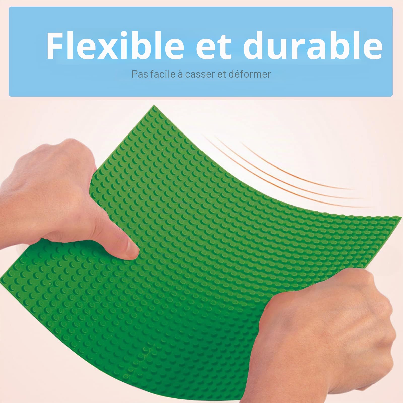 Lot de 6 plaques de base classiques de 25,4 x 25,4 cm, 100 % compatibles avec toutes les grandes marques de plaques de base pour la construction, vert, gris et bleu