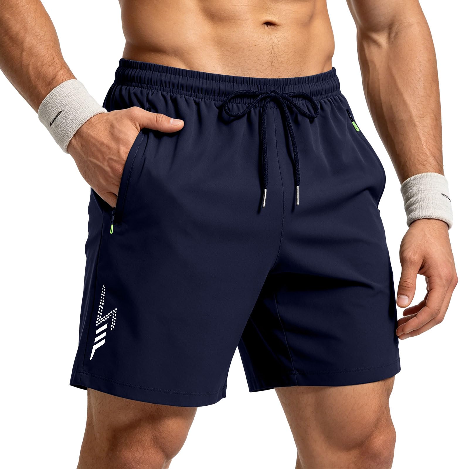 Swim Shorts for Men with Zip Pockets Quick Dry Summer Beach Board Shorts for Sports Surfing Swimming Gym-image-49