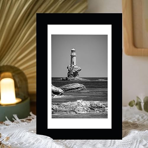 Miniatura 7 de Juego de 5 portarretratos de 4 x 6, para galería de fotos de 3.5 x 5 pulgadas con paspartú o 4 x 6 sin paspartú, marcos de fotos para galería de