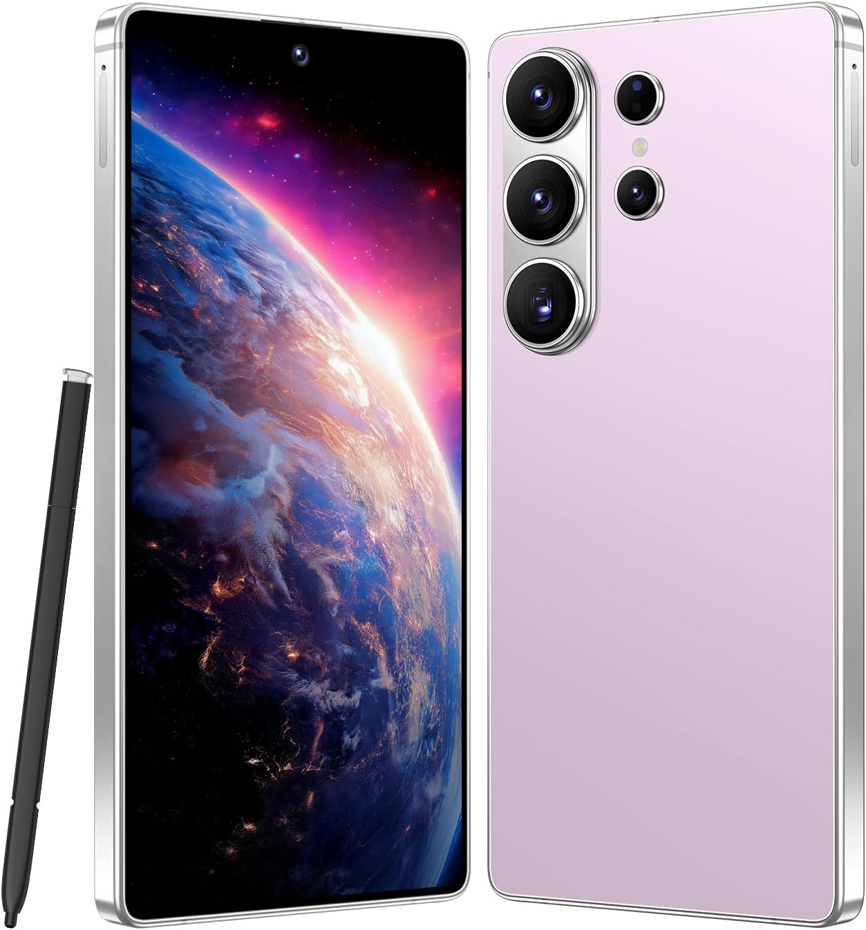 I26 Ultra Unlocked Smartphone,6.99" HD+ Display,Built in Pen,16+512GB Unlocked Phone,Snapdragon 8 Gen4,7000mAh Dual Speakers 5G/Face ID/Fingerprint Lock/Dual SIM/GPS(Pink)