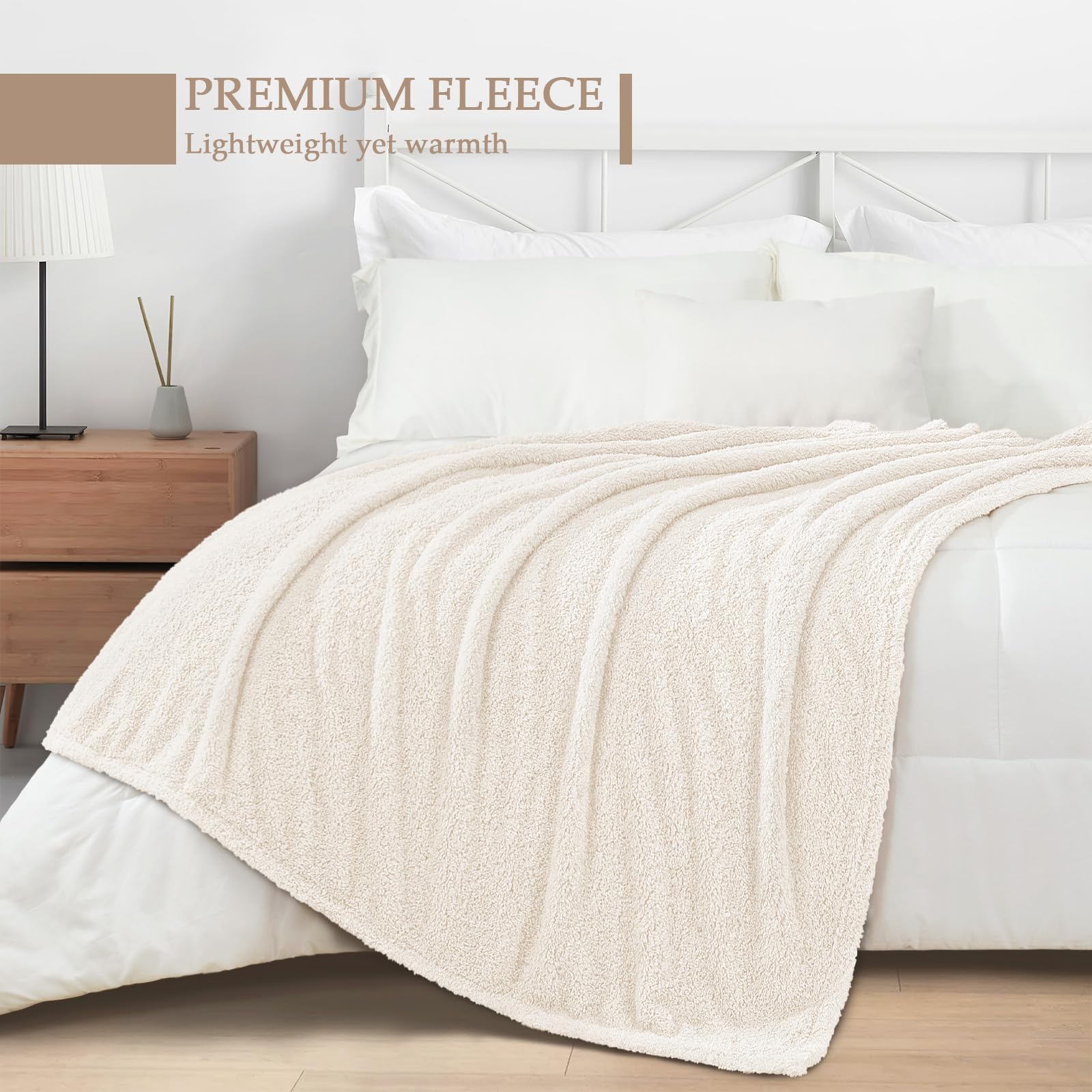 Exclusivo Mezcla Fleece Throw Blanket for Sofa Couch Soft Lightweight and Fluffy Bed Blankets - Image 3