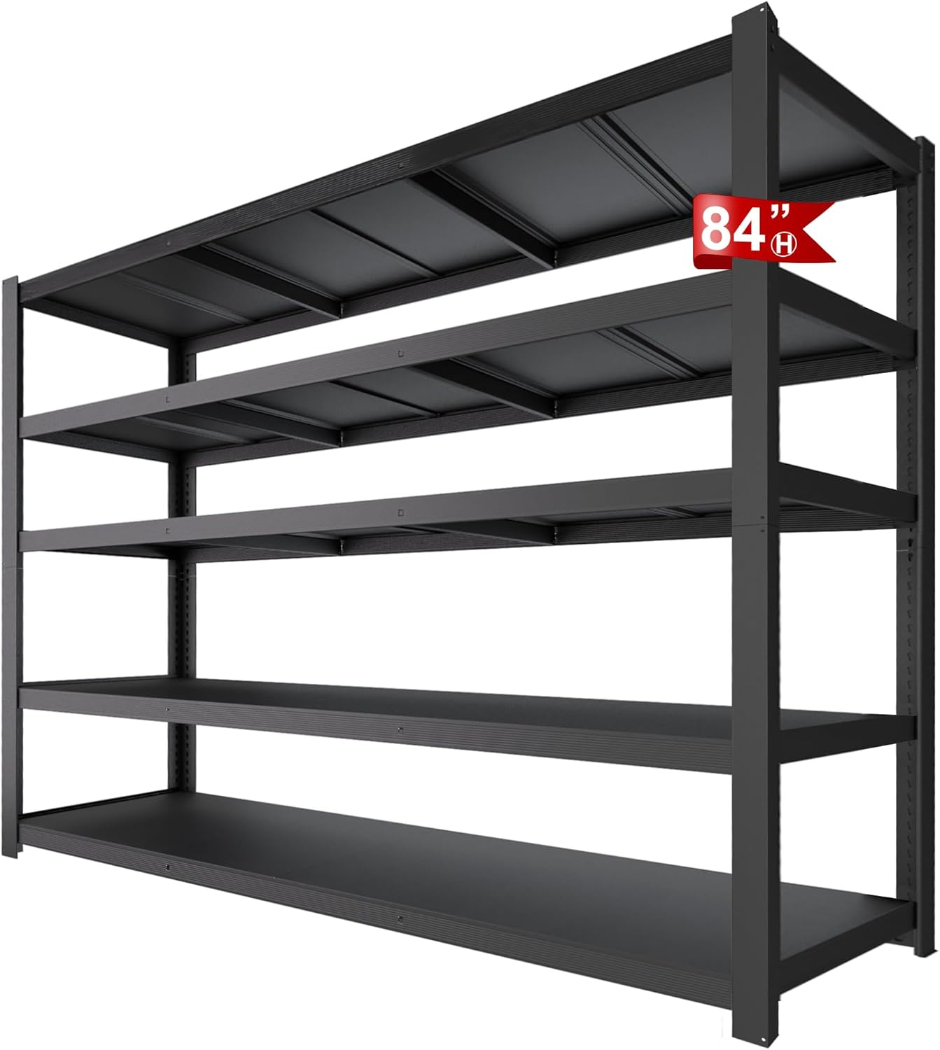 84" H Garage Shelving,Storage Shelves 3050LBS Heavy Duty Storage Shelves,Adjustable Metal Shelving,for Garage,Warehouse,Basement,Pantry 84" H x 55" W x 24" D - Image 8