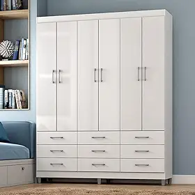 Guarda-roupa Paraty 6 Portas 9 Gavetas Branco