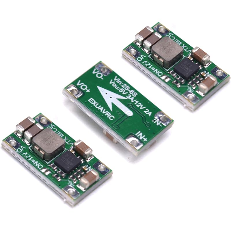 FPV UBEC Micro 5V 3A / 12V 2A UBEC Adjustable BEC UBEC 2-6S for Quadcopter RC Drone(3PCS)