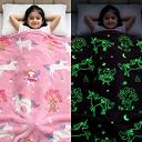 Famyo Glow Blanket for Kids Fairy Unicorn 200x152 cm gallery image