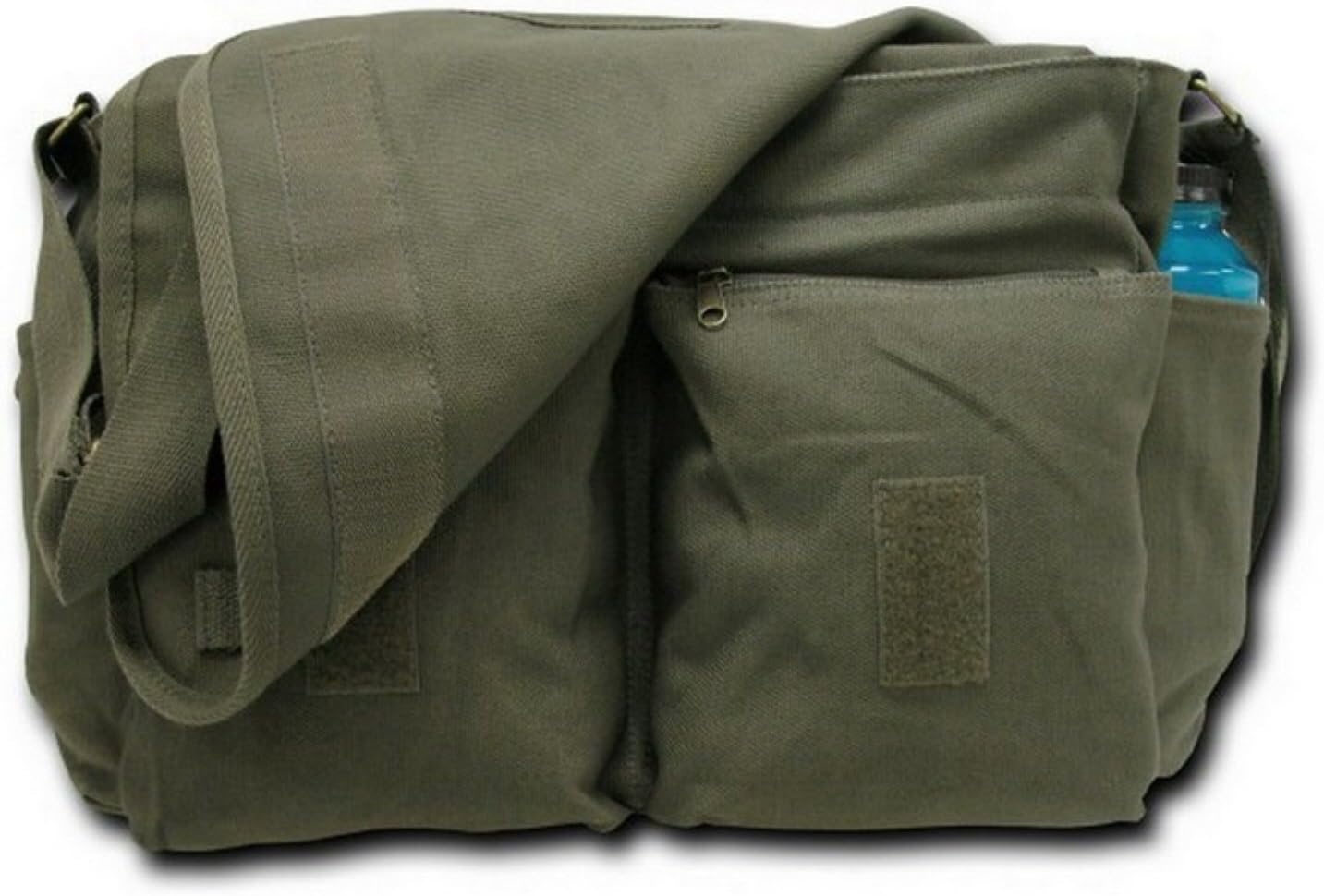 Rapid Dominance Classic Military Messenger Bag (19 inch, 2 Pack - Olive and Khaki)
