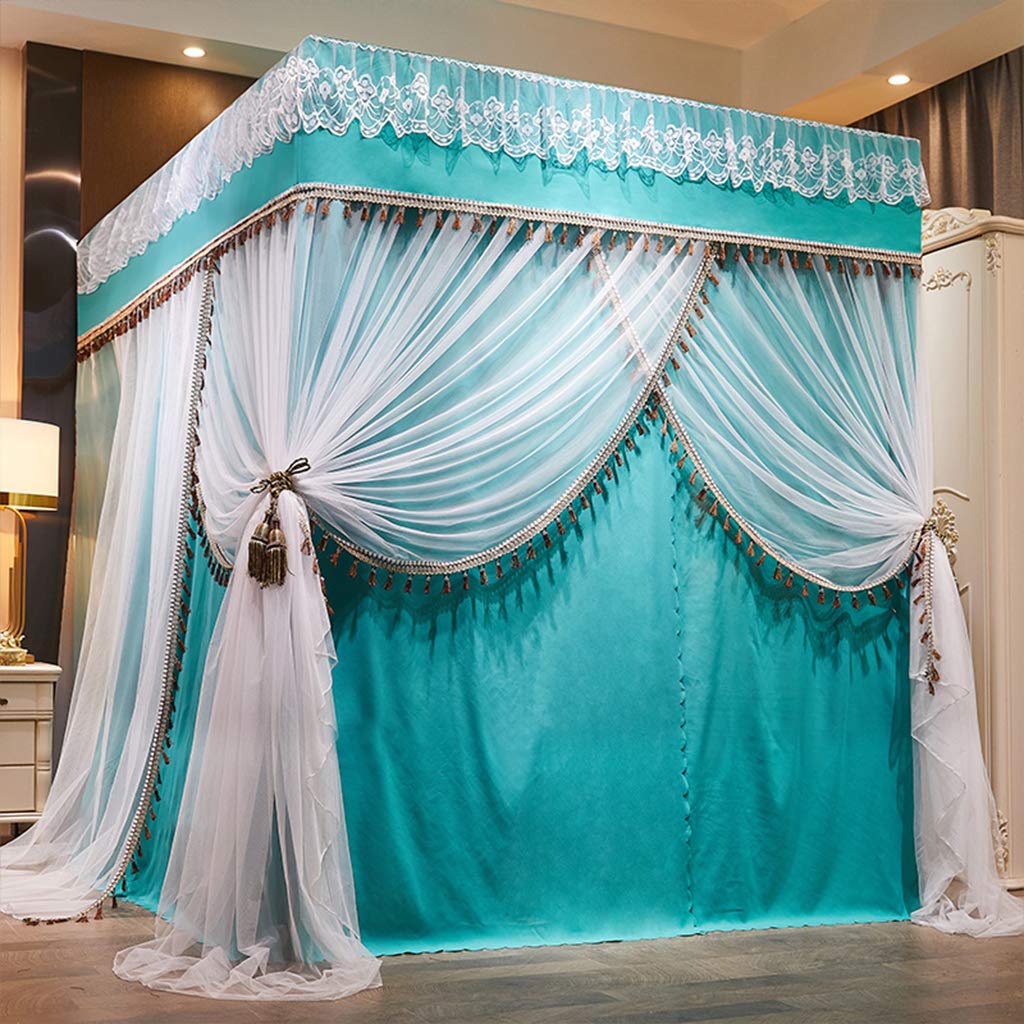 Princess 4 Corner Post Bed Canopy and Cute Mosquito Net for Girls Bed Adult Bedroom Kids Rooms,Curtain Net for Twin/Full/Queen/King Size Bed
