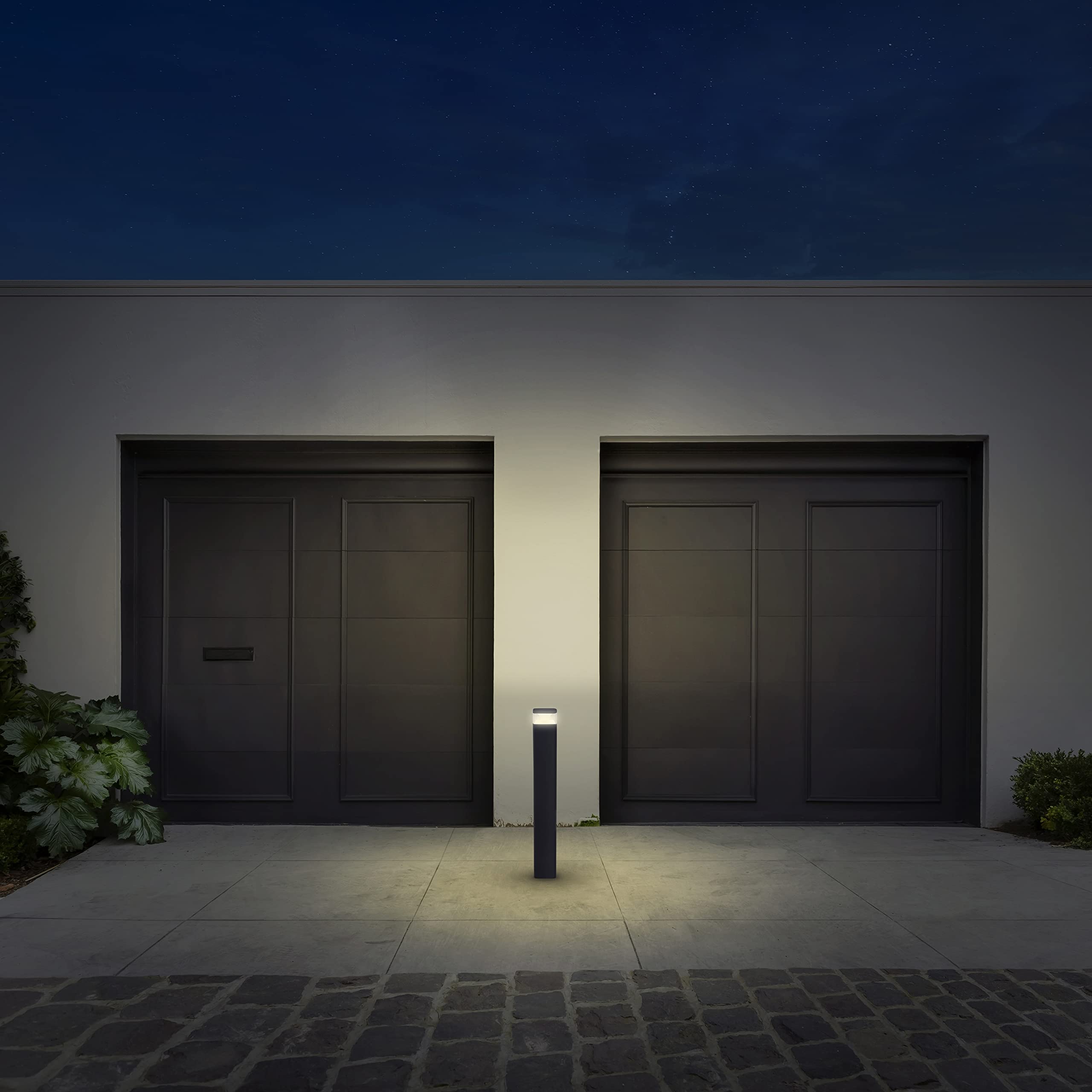 Lampioncino da giardino ODIN antracite Led SMD esterno IP65 (H.50 cm). Lampada per segnalazioni stradali e cortili