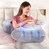 Vista 2 de BATTOP Almohadas de Embarazo para Dormir, Artículos Indispensables del Embarazo Almohada Corporal de Maternidad con Funda Lavable Refrescante