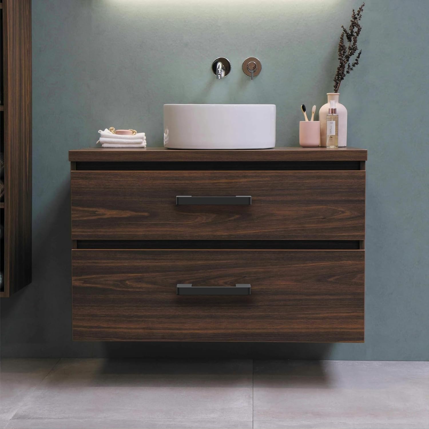 FILTA Matte Black 3.75 Inch(96mm) Kitchen Cabinet Handles,10 Pack Black Cabinet Pulls Cabinet Hardware for Cabinets Cupboard Drawer