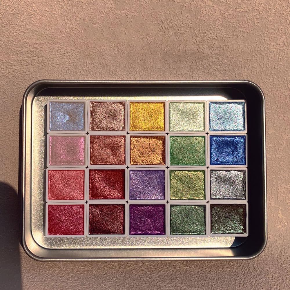 Mini palette aquarelle de 24 couleurs : palette aquarelle portable en