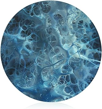 Printed Blue Neuron Picture Tempered Glass Cutting Board - Lightweight And Scratch-Resistant for Kitchens, RVs, And Offices 7.9 X 7.9 Inches