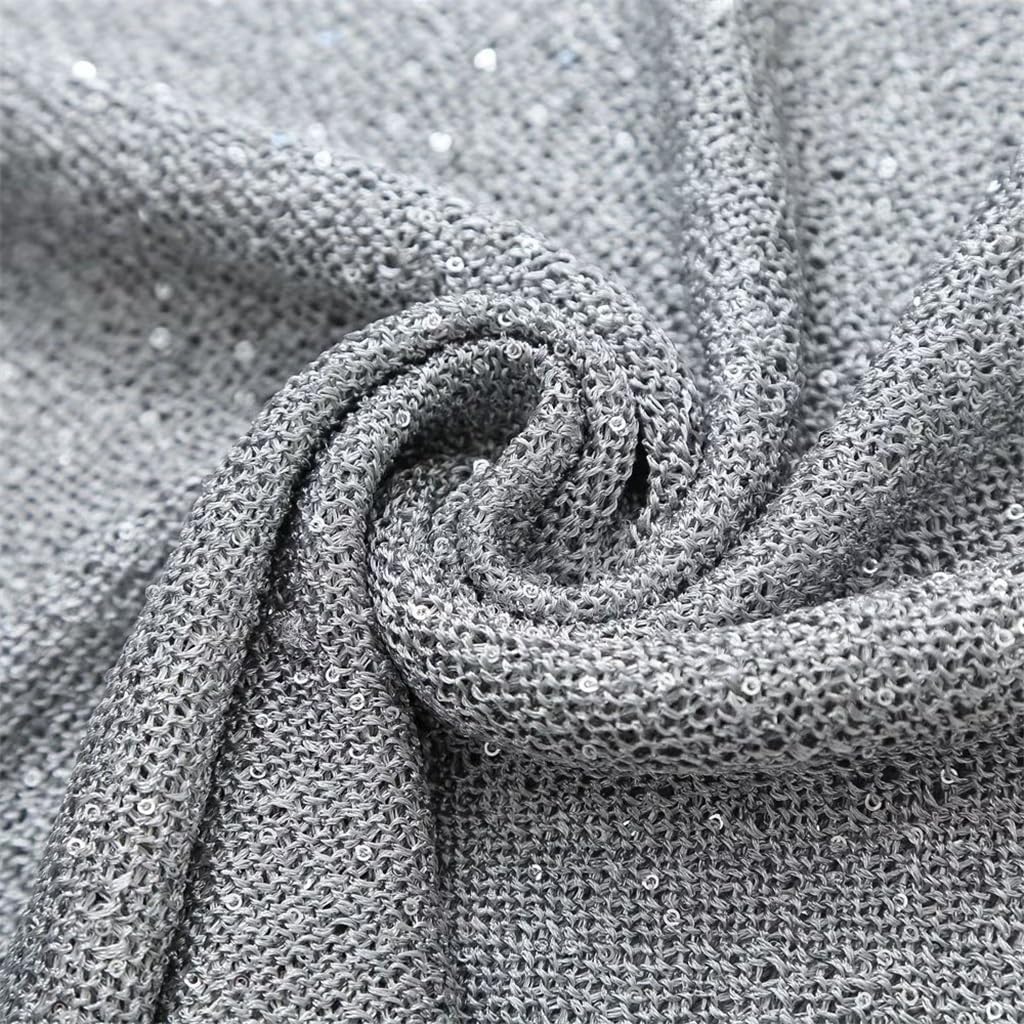 Fall and Winter Women's Personalized Design Sequins Thin Knit Tops