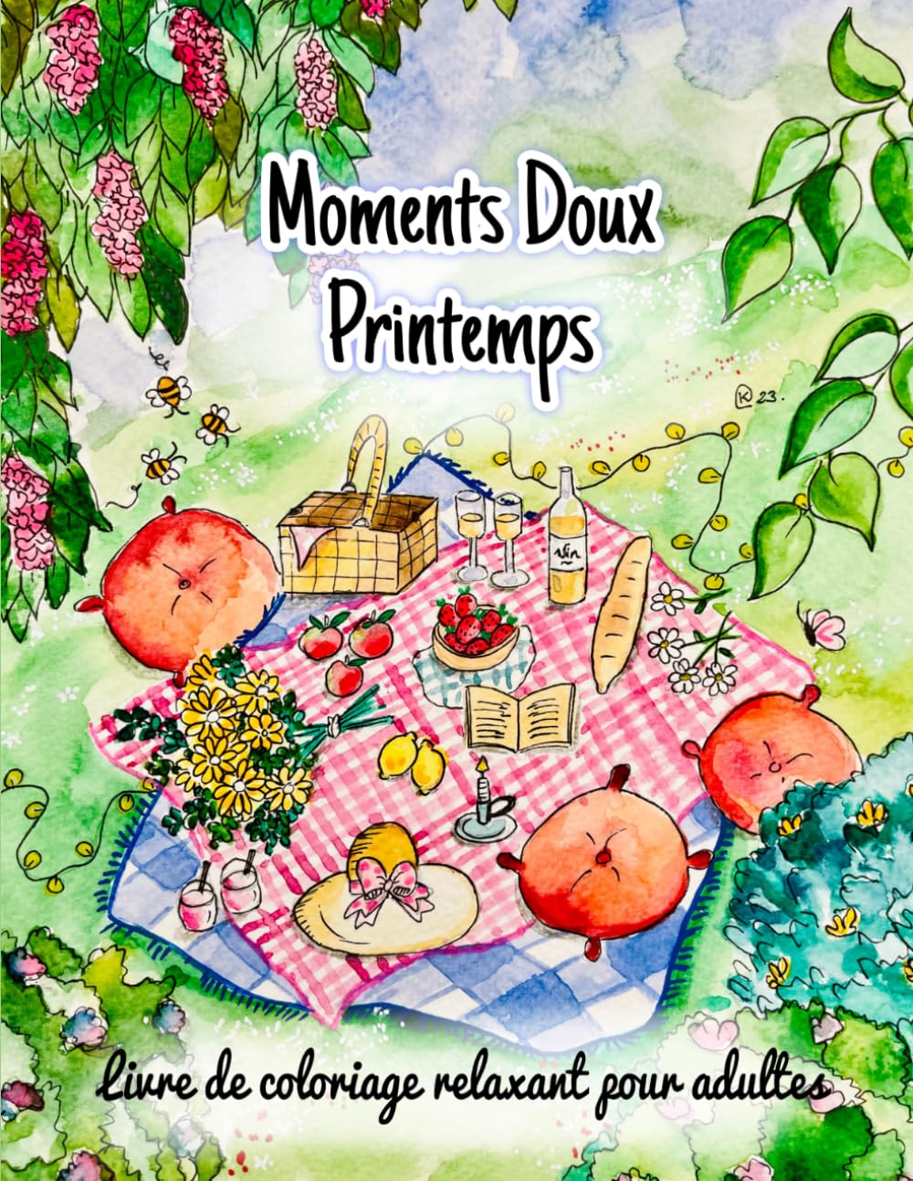 Moments Doux, Printemps: Livre de 25 coloriages cozy pour adultes. Fleurs, détente et moments apaisants
