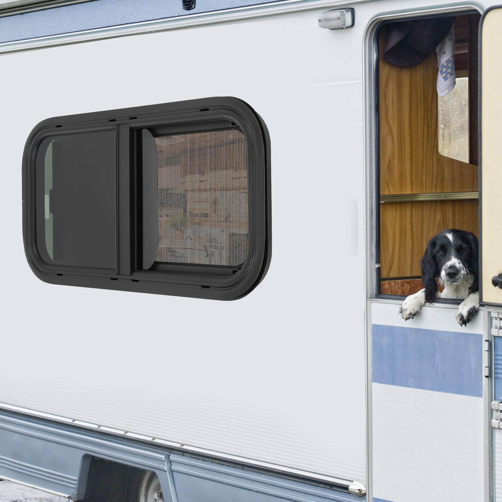 Ventana lateral de caravana, ventana lateral de caravana, protección contra insectos, para autocaravanas, remolques, camionetas o vehículos modificados, 700 x 400 mm