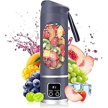 Portable Blender Personal Electric USB，500ML Portable juicer Shakes and Smoothies Blender，Small Blenders，Mixing，Compact、Convenient and Versatile (Purple)
