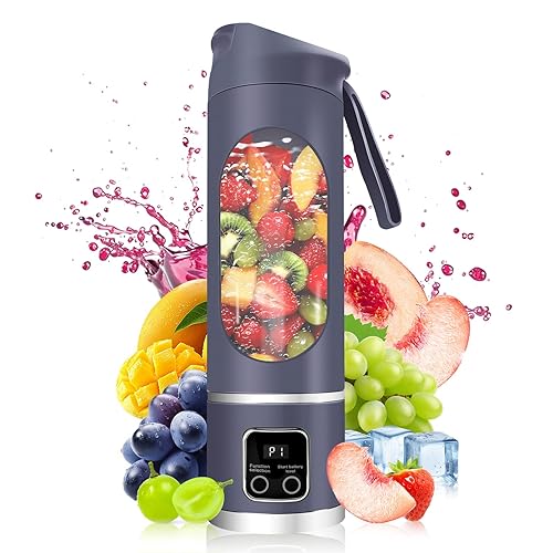 Portable Blender Personal Electric USB，500ML Portable juicer Shakes and Smoothies Blender，Small Blenders，Mixing，Compact、Convenient and Versatile (Purple) - Purple