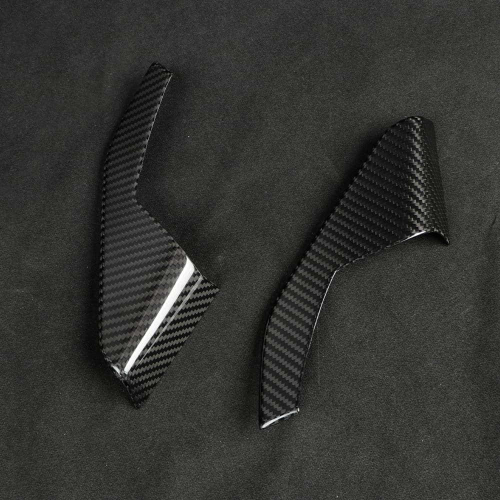 JSWAN Carbon Fiber Inner Door A Pillar Trim Cover For 11th Gen Civic Type r FL5 TypeR (2022 to now) Front Window Inner A-Pillar Triangular Panel Sticker Interior Accessories (Glossy carbon)