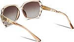 FEISEDY Women Trendy Polarized Sunglasses Oversized Sparkling Crystal Frame B2289