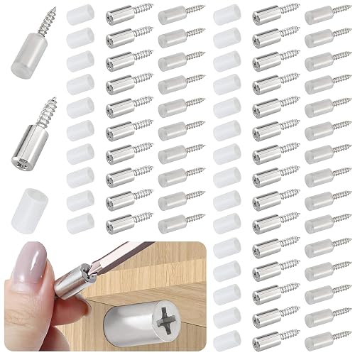 Iffitya 50 Pcs Self Tapping Screws Cabinet Laminate Support