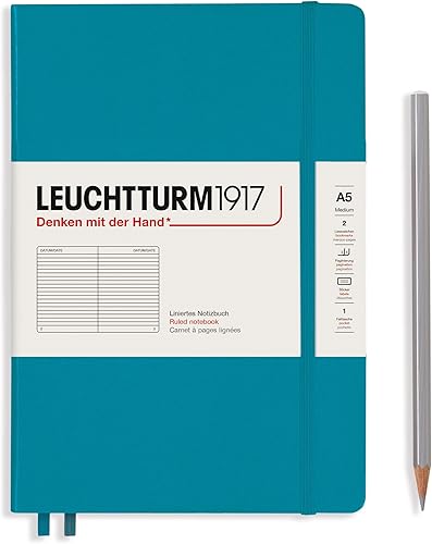 Vista 53 de LEUCHTTURM1917 - Cuaderno de tapa dura tamaño mediano A5-251 páginas numeradas para escribir y escribir en diario (Sol de raya, punteado)