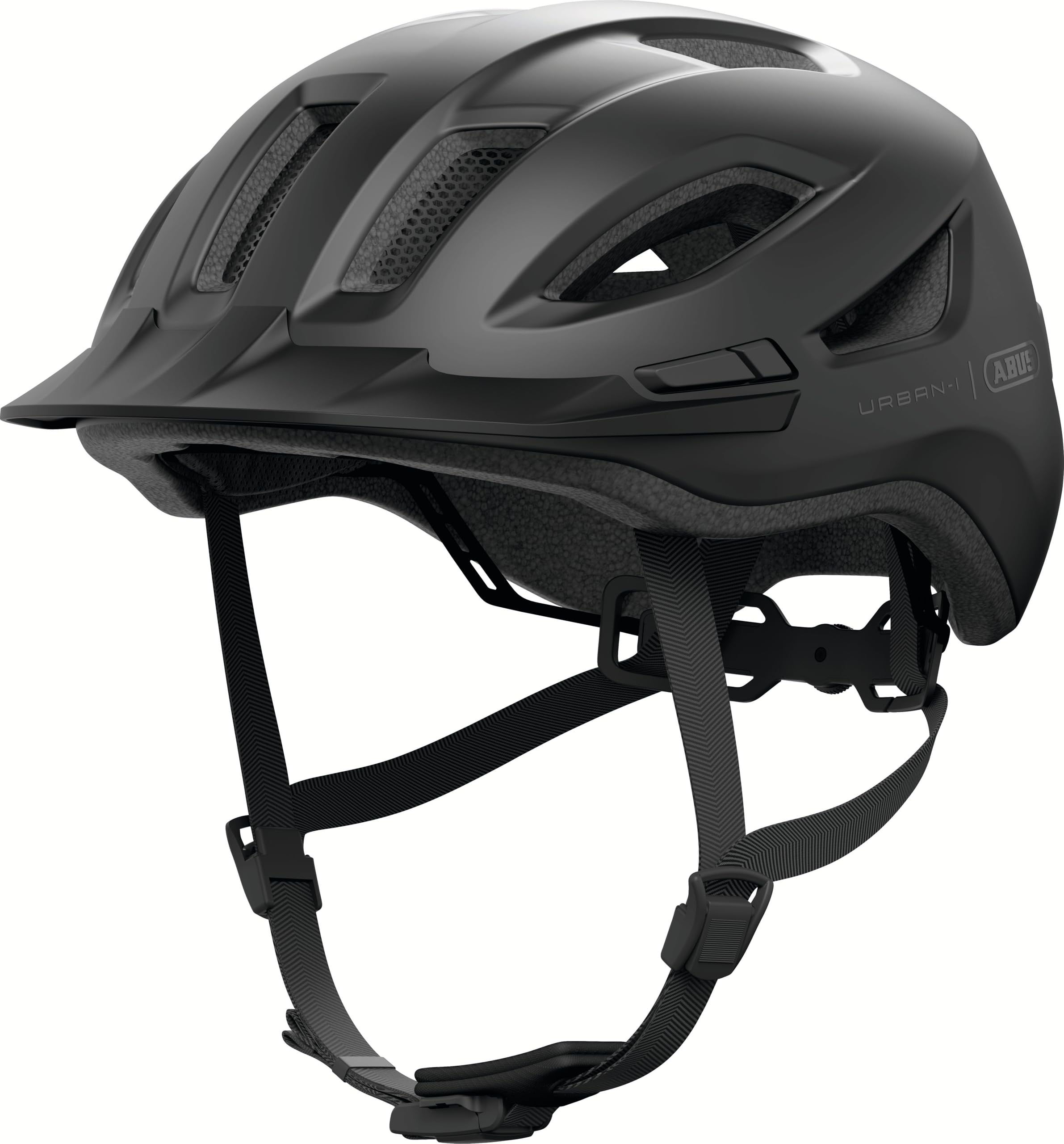 ABUS Stadthelm Urban-I 4.0 LR Fahrradhelm mit Zopf-Öffnung, Schirm, magnetischem Verschluss, Light Ready