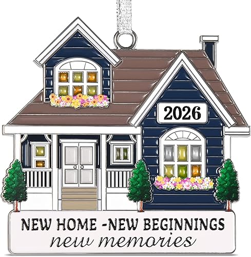 Adorno de Nuevo Hogar 2026 - Regalos Metálicos de Inauguración de la Casa Adorno de Nuevo Hogar, Ideas de Regalos de Inauguración de la Casa para