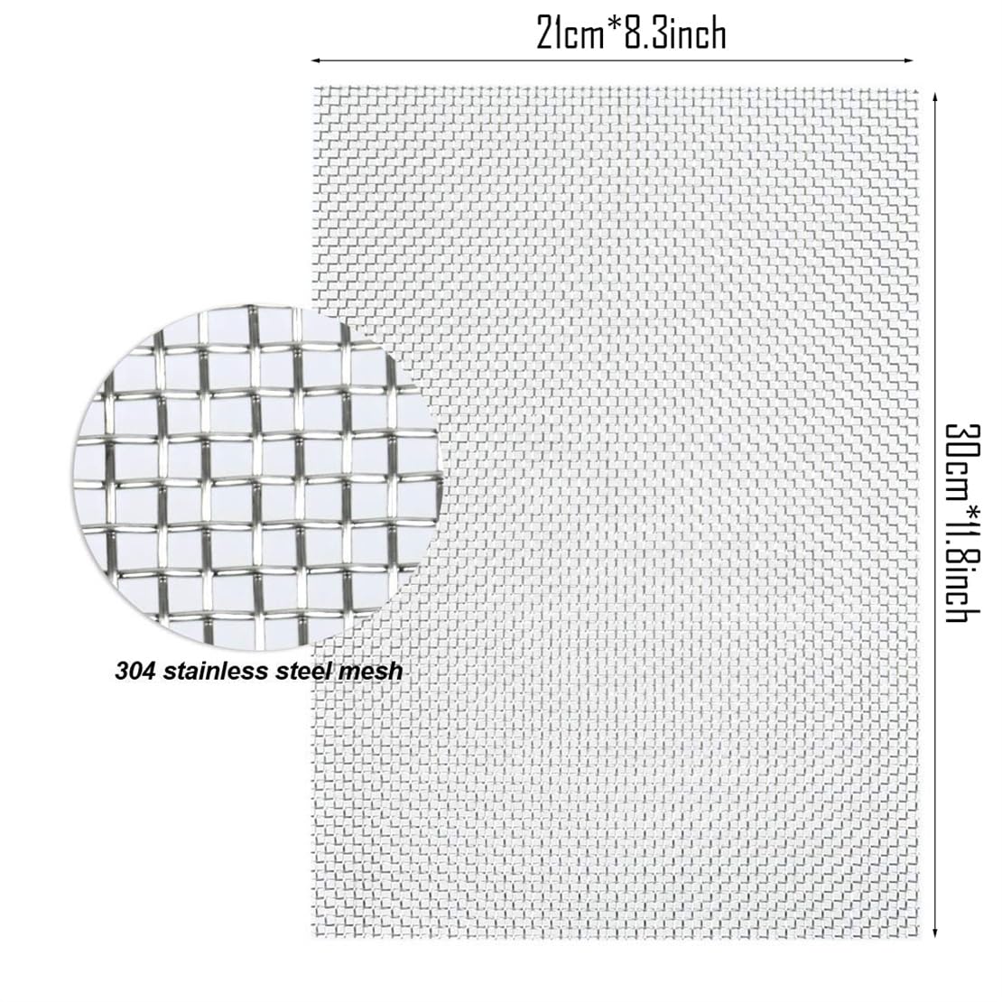 4 Pack 5 Stainless Steel Mesh, 12x8 Inch Wire Mesh Sheets for DIY Projects - Easy to Cut, No Rust