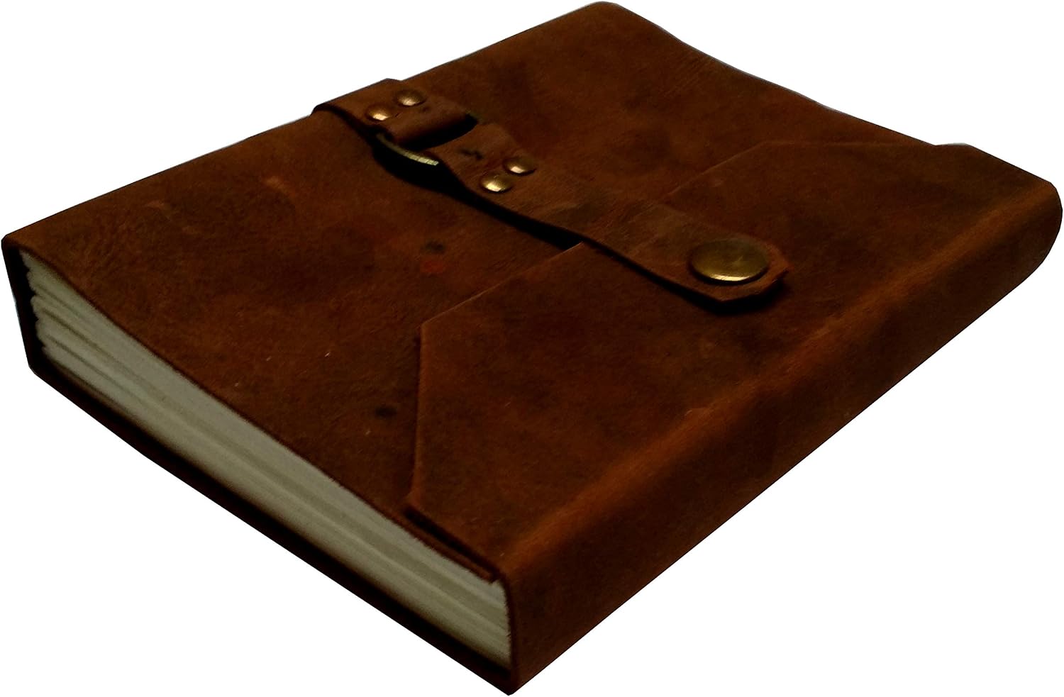Purpledip Leather Diary 'Belted Secrets': Handmade Paper Journal for Corporate Gift or Personal Memoir (11689)