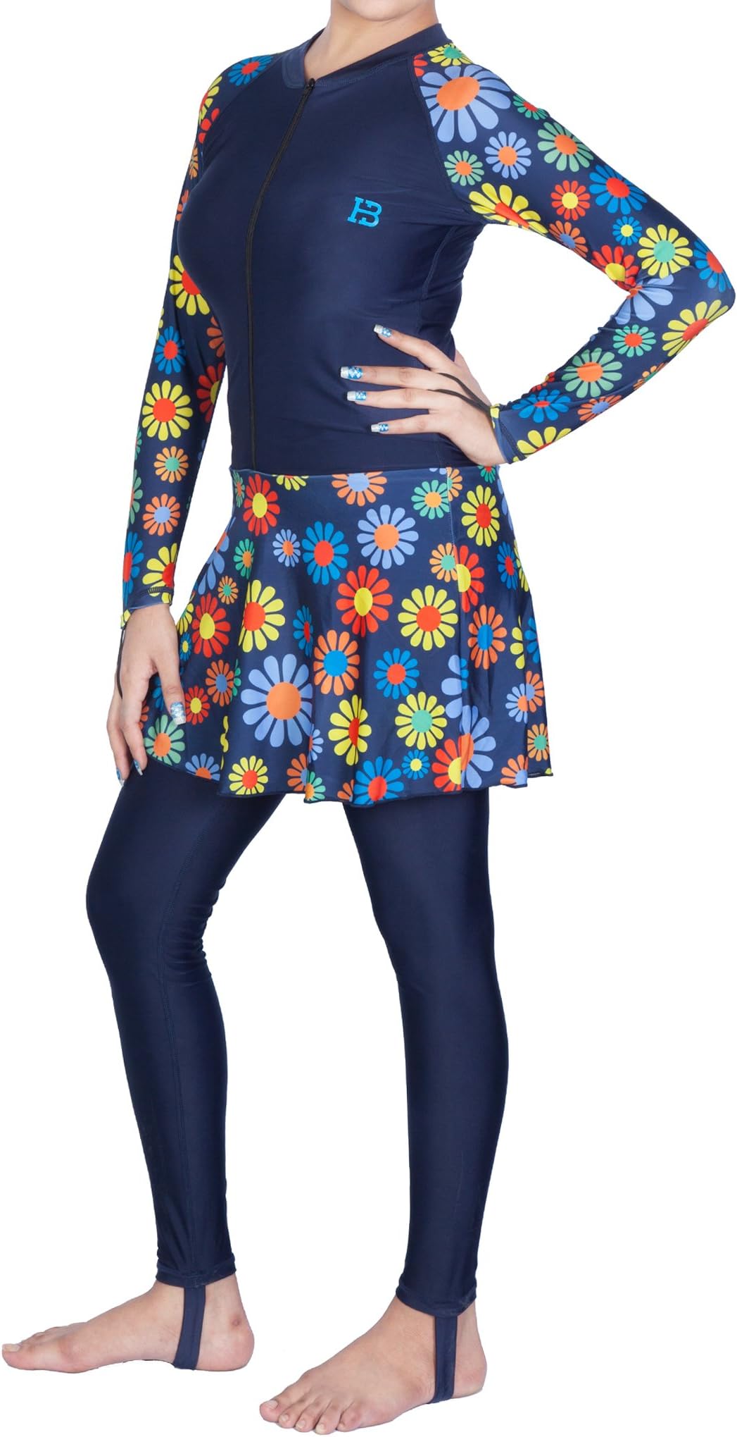 Farasha Ladies Modest Swimwear Full lengtth One Piece Modest Swimsuit