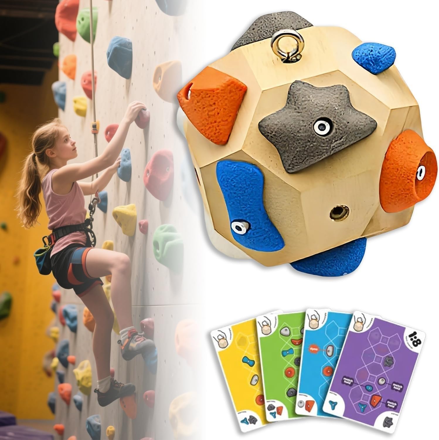 YTDZR Handcrafted Boulder Block,Build Strength and Precision,Finger Training Tool for Climbers,Boulder Blocks Finger Build Strength Training Gift for Mountain Climbing Present.