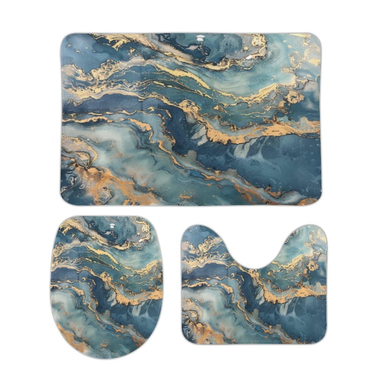 Tapis en forme de U GoldenerMarmor pour réveiller la déco de votre salle de bain