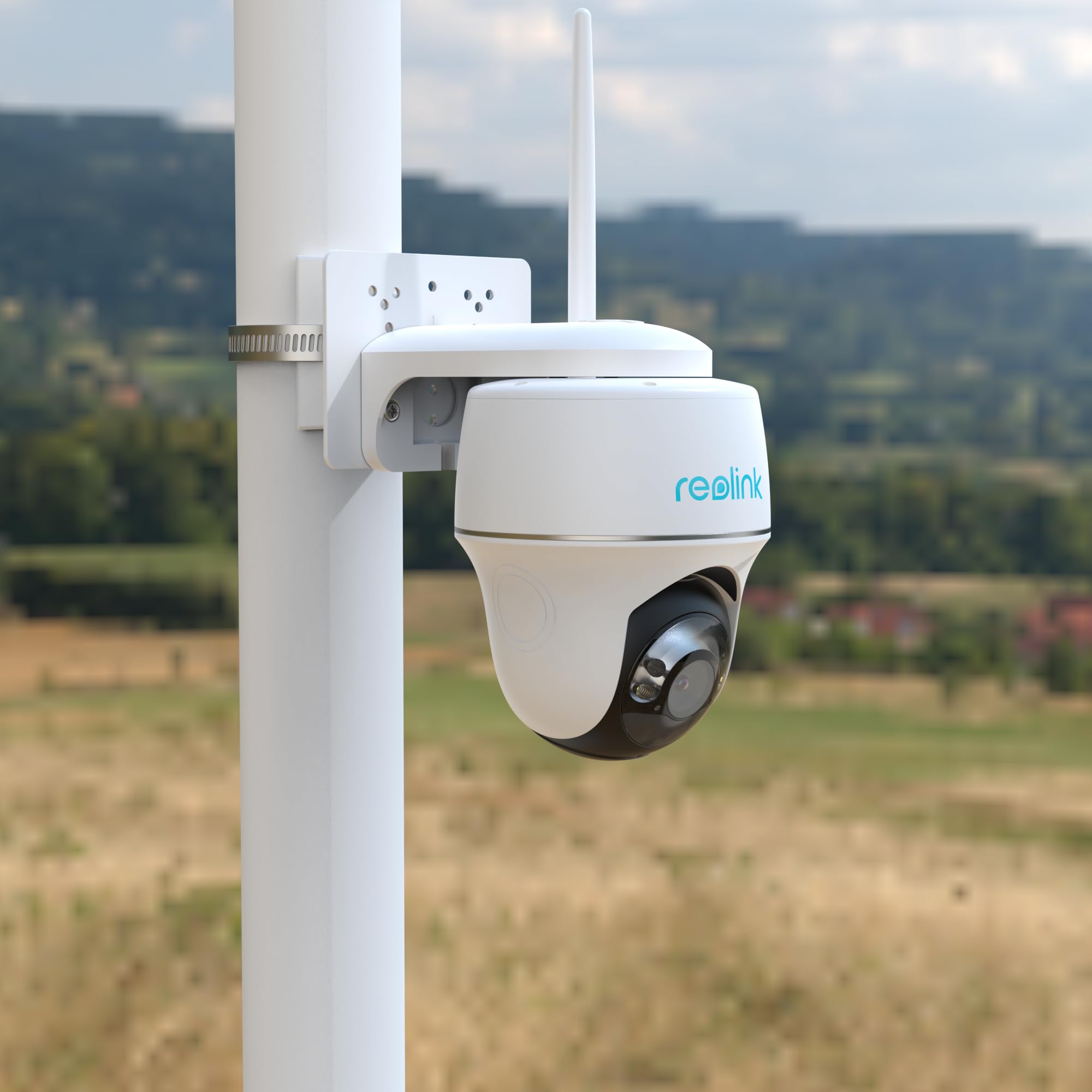 HOLACA Pole Mount Compatible with Argus PT 3MP, 4MP/2K, 5MP/2K, 4K/8MP, Go PT Ultra,SEHMUA Solar Security Camera (Camera NOT Included), Pole Mount | White