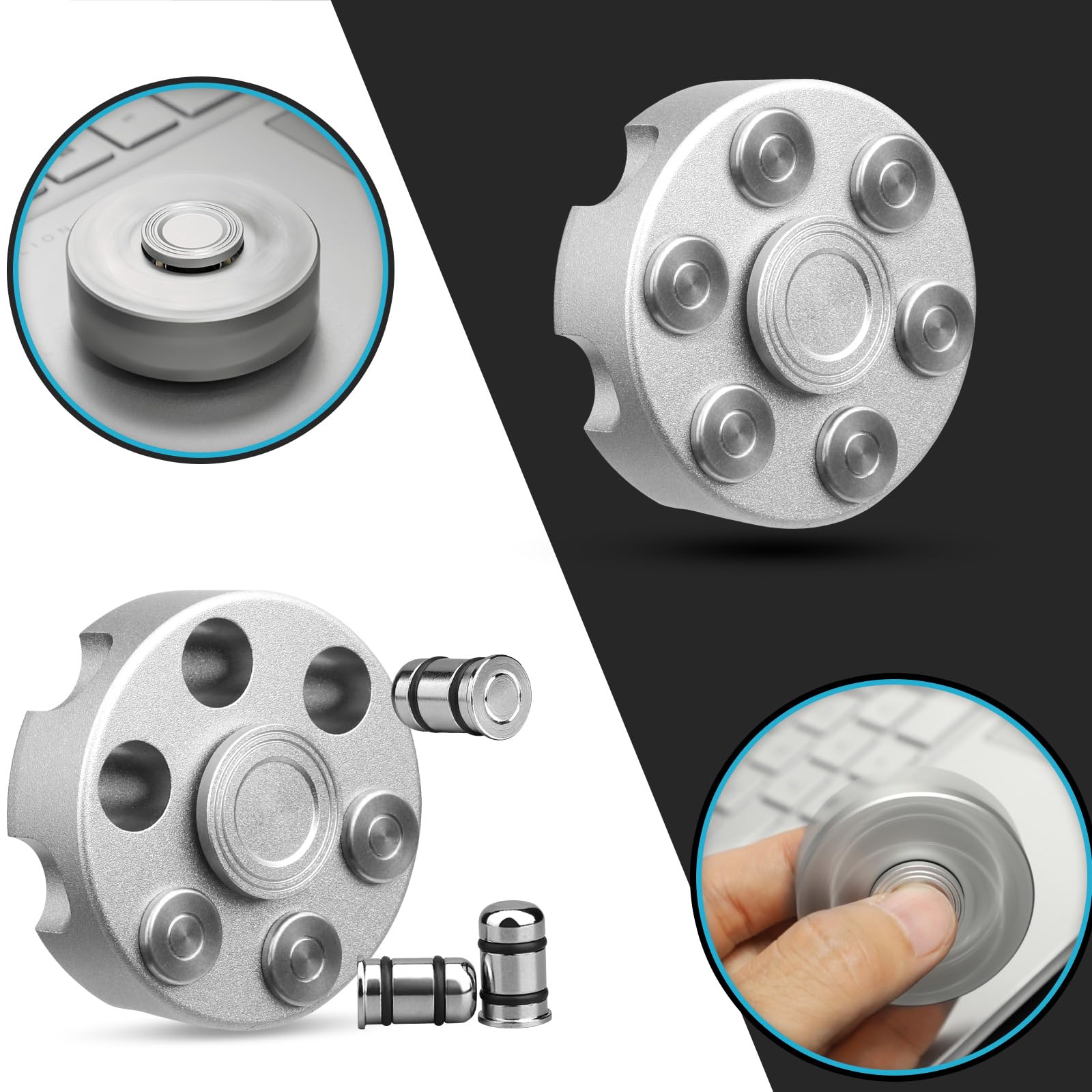Juguetes giratorios de aleación genial de metal para niños y adultos, cadena de bloque de cubo para la ansiedad, pequeño dispositivo sensorial, juguete de mano para dedos, regalo para hombres, juguete 4