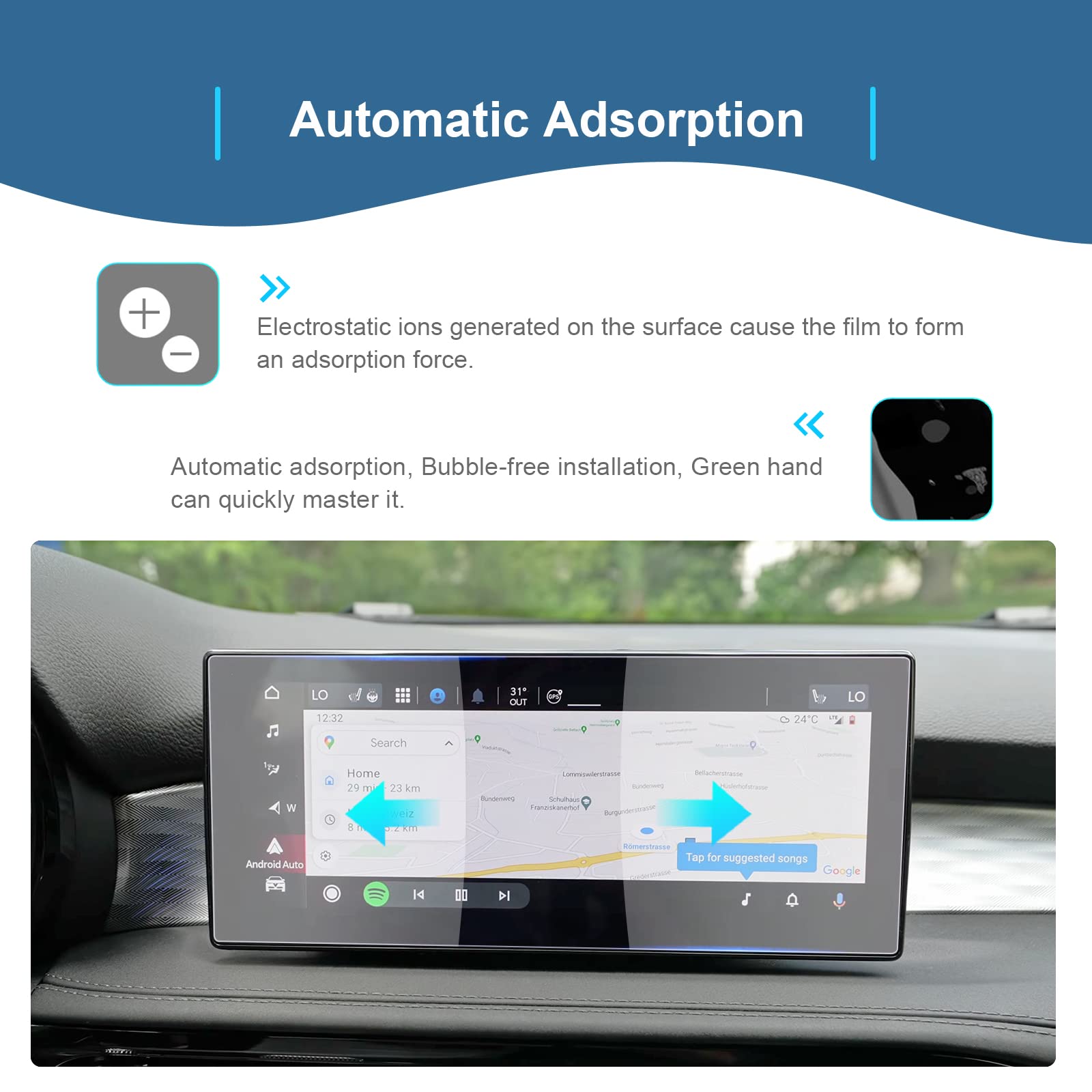 GAFAT Pellicola Protettiva per Alfa Romeo Tonale 2022-2025 10,25" Infotainment Screen, 6H Antigraffio