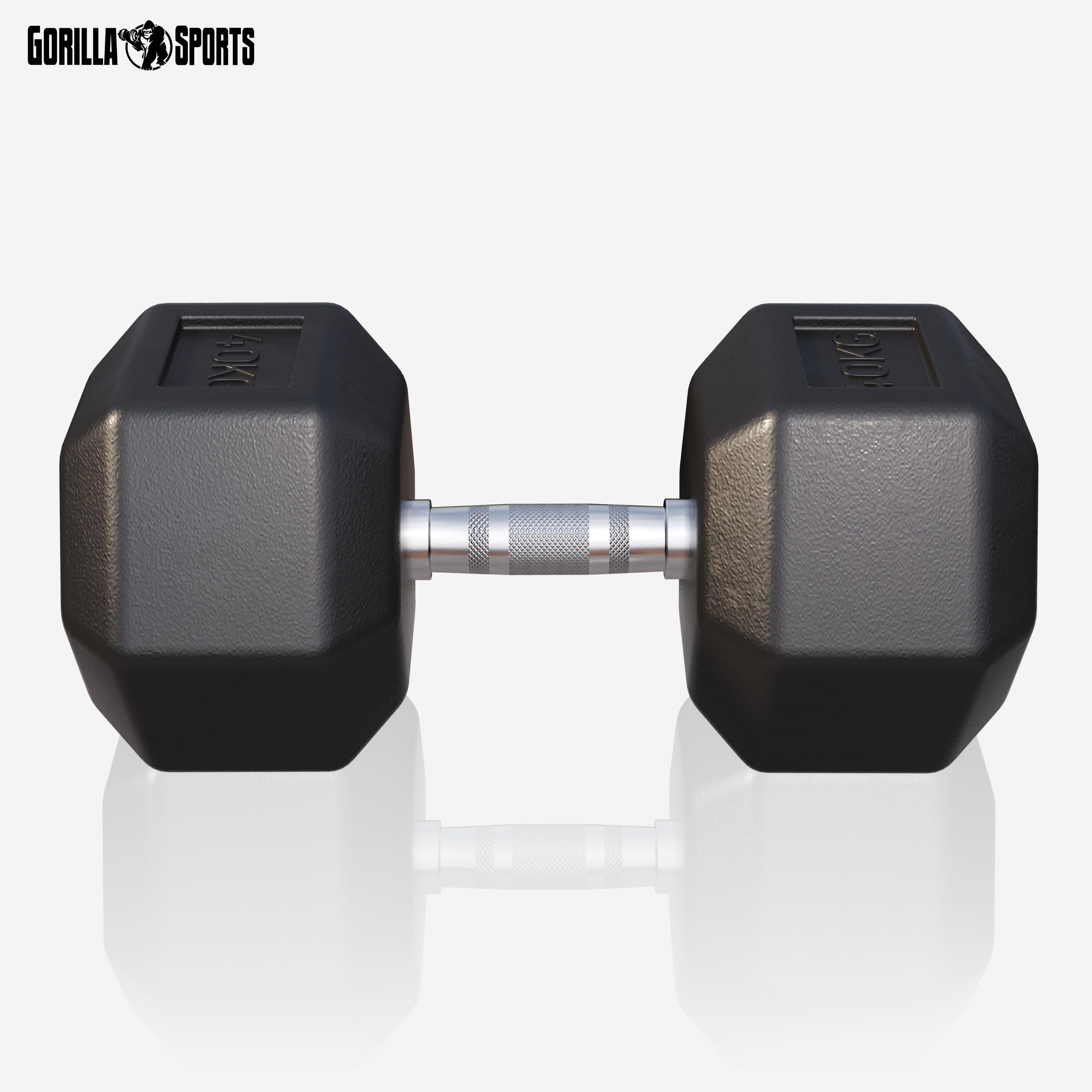 Halteres Gorilla Sports Haltères Hexagonales Recouvertes De Caoutchouc Pour Entraînement Haltere