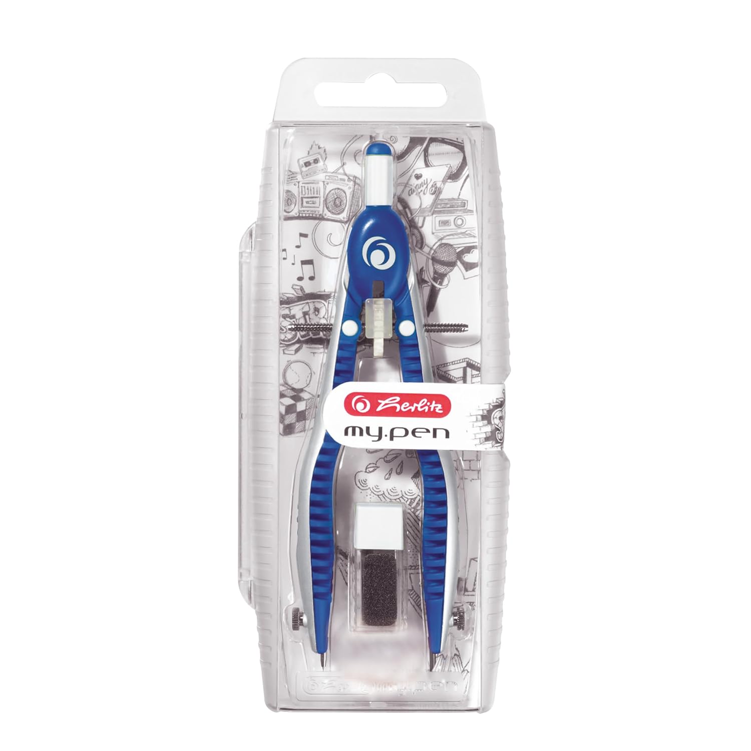 herlitz My.Pen Compass, Blue/White, Pack of 1