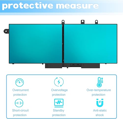 Miniatura 5 de GJKNX - Batería de repuesto para laptop de 7.6 V 68 Wh, para Dell Precision 15 3520 3530, Latitude 5280 5288 5480 5580 5488 5590 5591 5491 5495