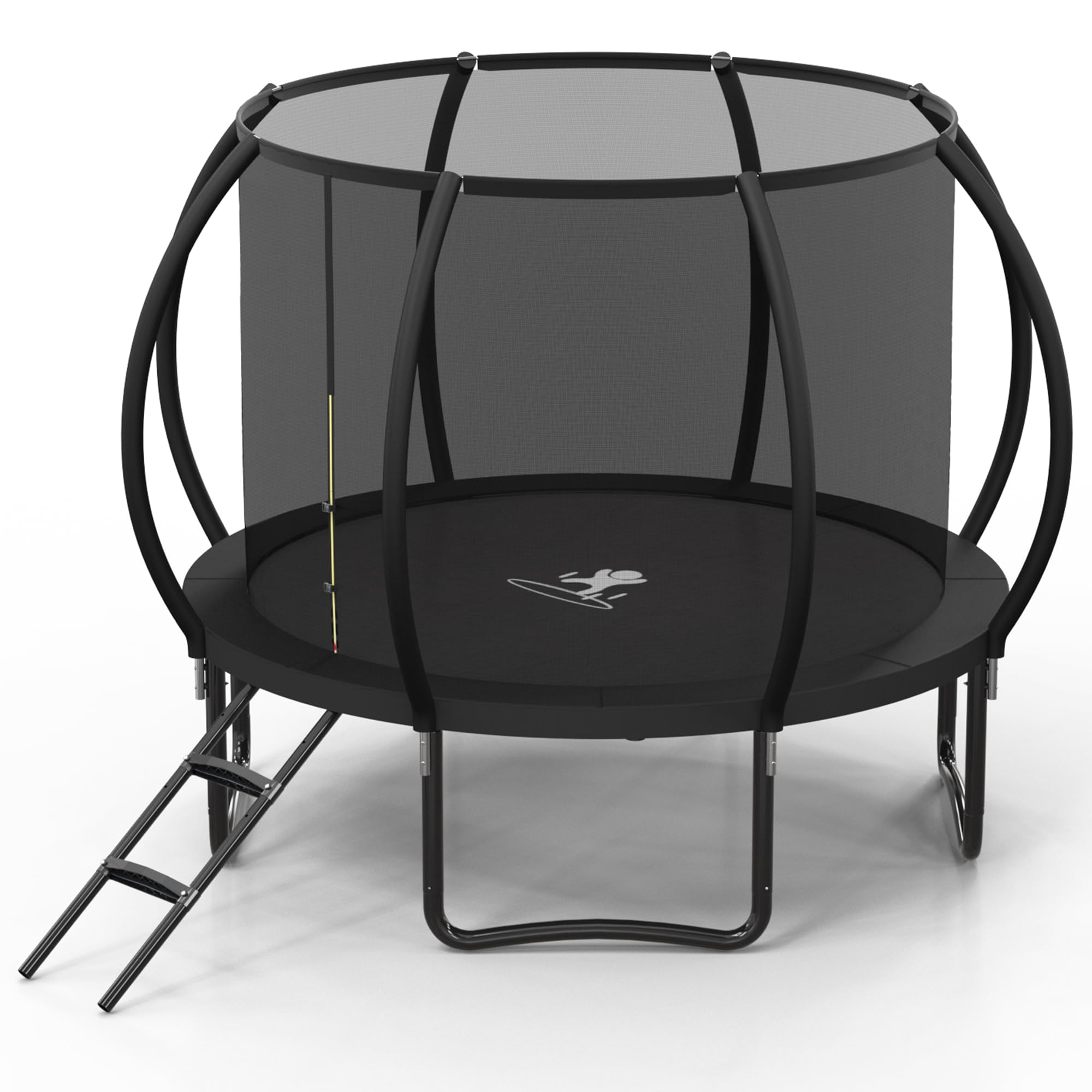 Polar Aurora 10FT Trampoline with Enclosure Net and Ladder