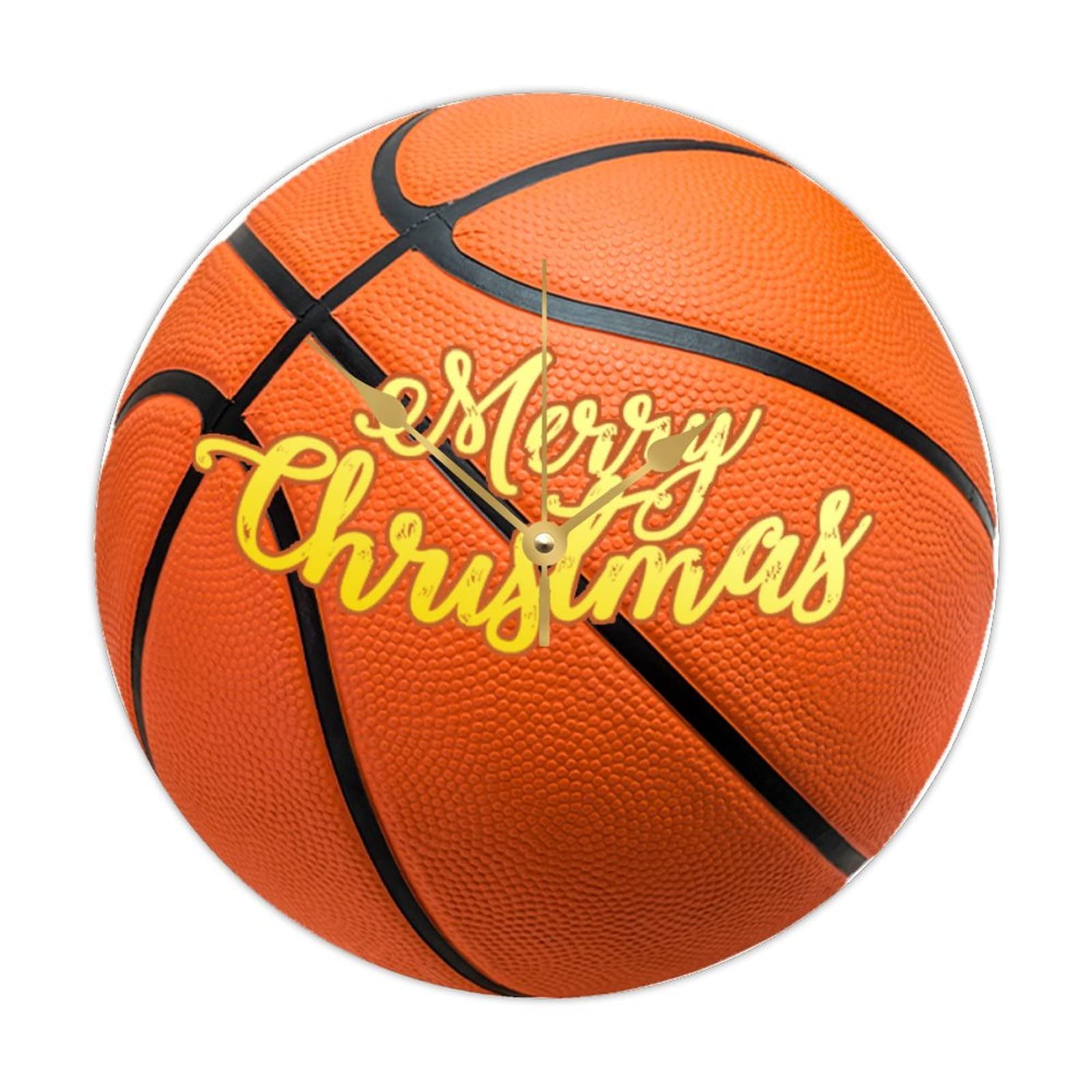 Horloge en bois Merry Christmas Basketball : sublimez la chambre de votre ado passionné