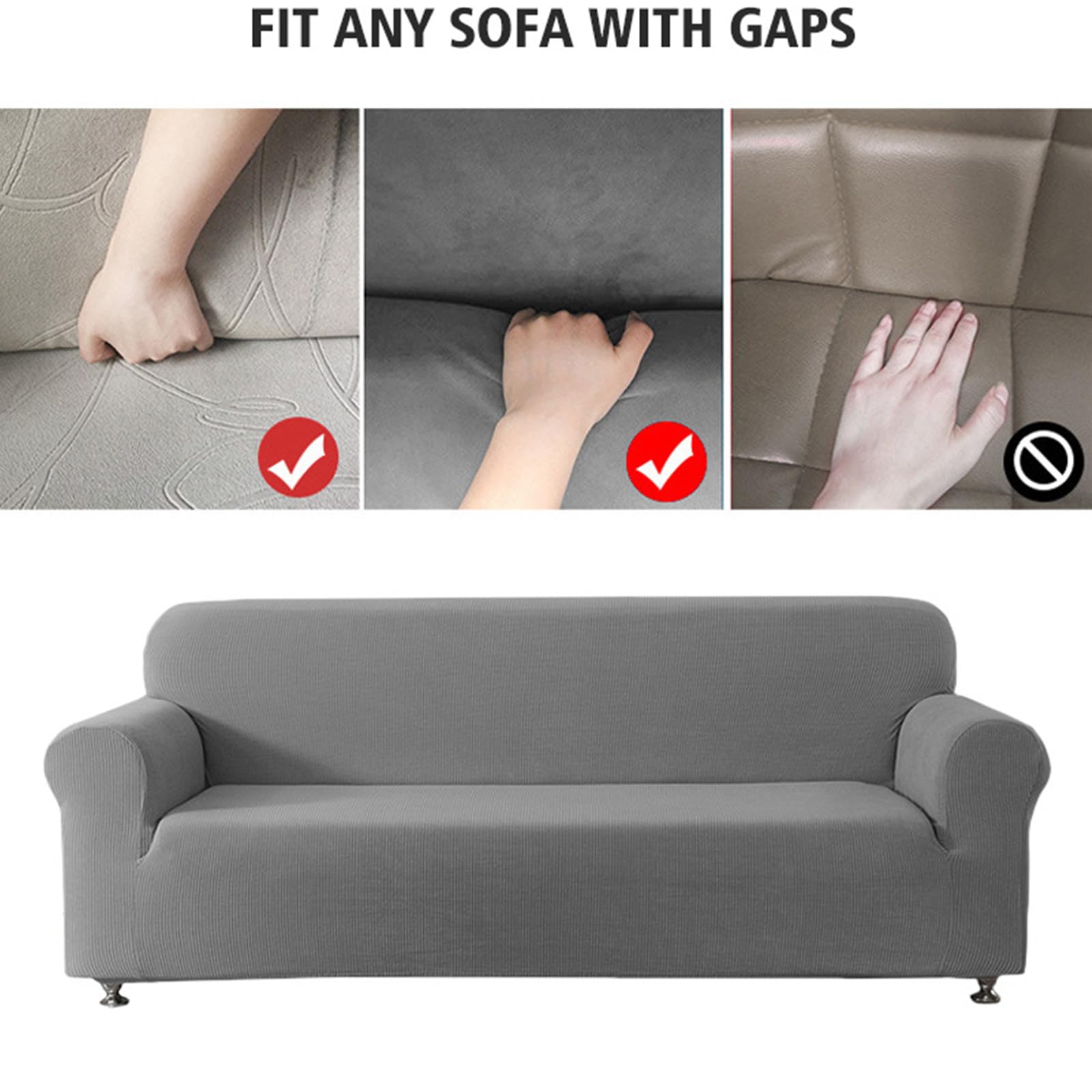 Funda de sofá de Tela de poliéster elástica, Protectores de sofá para Familia, Apto para Mascotas, decoración del hogar, Funda de sofá de poliéster