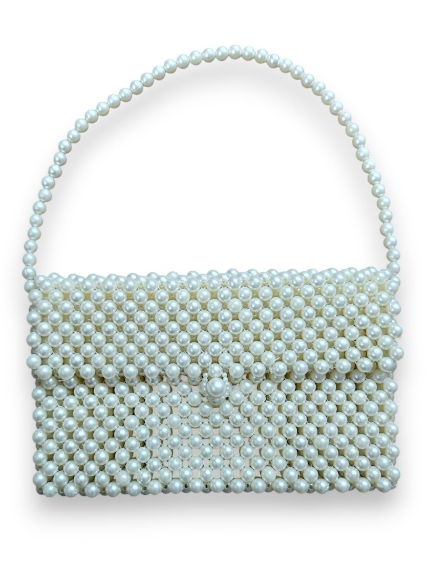 MYRA HANDCRAFTS Handmade Pearl Embellished Handmade Handbag for Women and Girls. Handbag/Purse/Clutch/Side Bag/Wallet. Premium High Class Pearl Bag for Girl & Women.-image-48