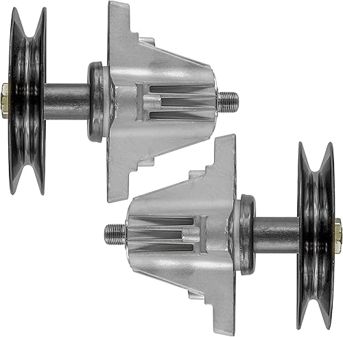 Miniatura 7 de Caltric Conjunto de 2 husillos con polea cubierta de 54 pulgadas compatible con Cub Cadet XT1-GT54 XT2-GX54