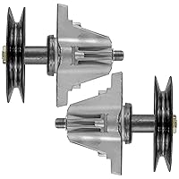 Vista 7 de Caltric Conjunto de 2 husillos con polea cubierta de 54 pulgadas compatible con Cub Cadet XT1-GT54 XT2-GX54