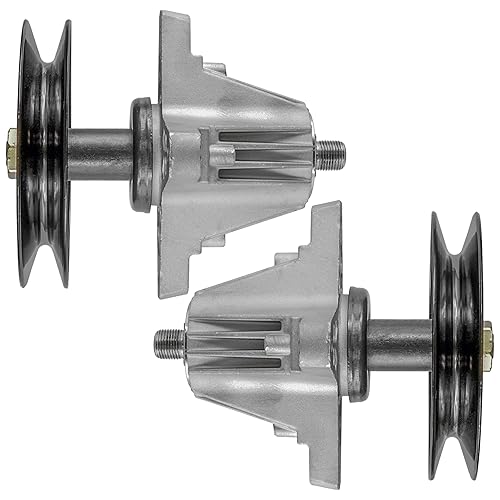 Miniatura 7 de Caltric Conjunto de 2 husillos con polea cubierta de 54 pulgadas compatible con Cub Cadet XT1-GT54 XT2-GX54