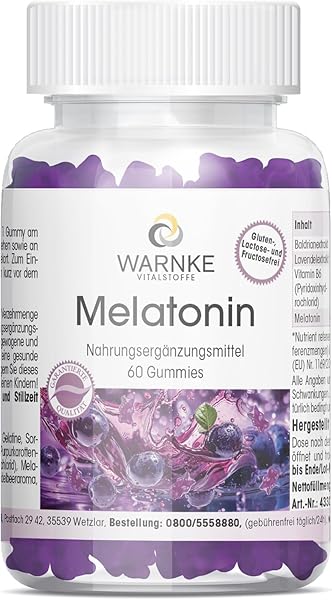 Warnke Vitalstoffe Melatonin Gummies mit Lavendelextrakt