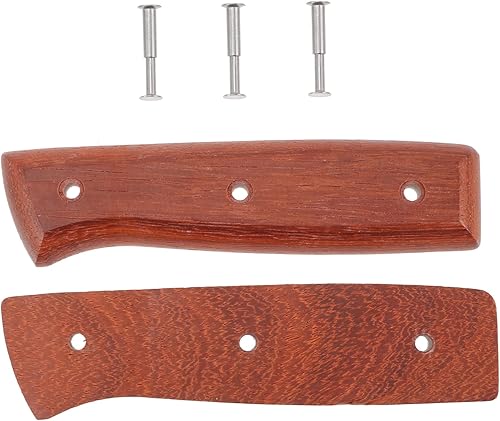 DOITOOL Juego de mangos de madera para cuchillos antideslizantes de repuesto para picadores de cocina